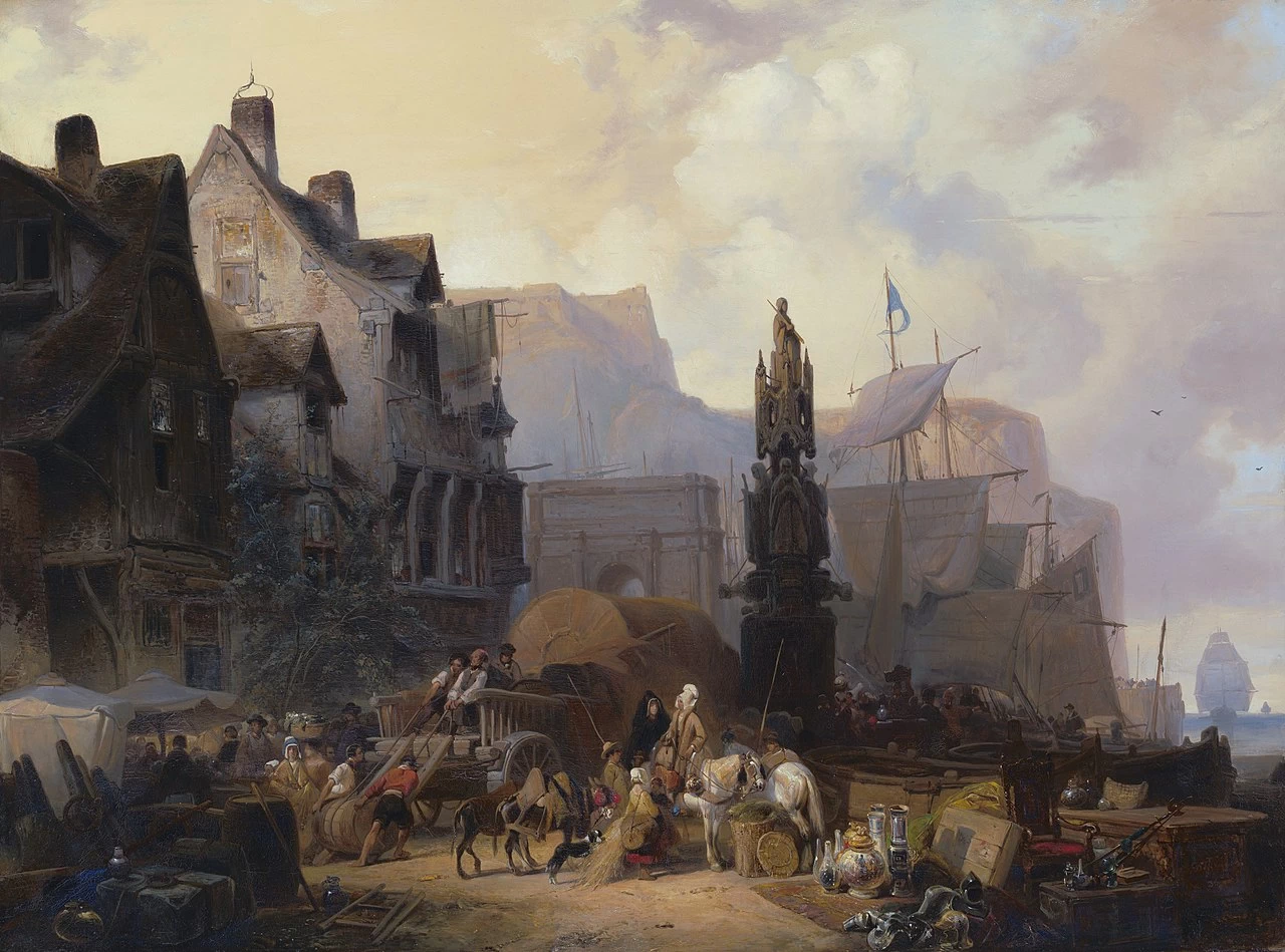 Un porto trafficato in Normandia - Museo Teylers